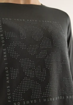 T-shirt avec pierres précieuses