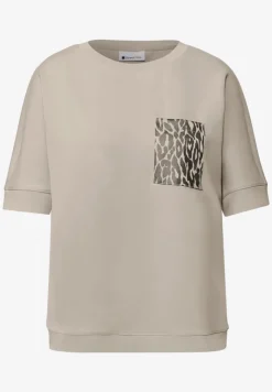T-shirt avec poche poitrine léopard