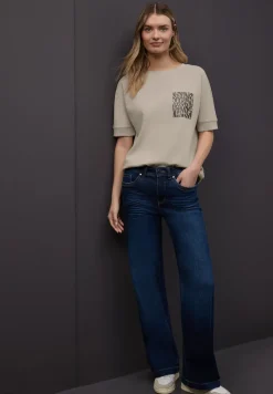 T-shirt avec poche poitrine léopard