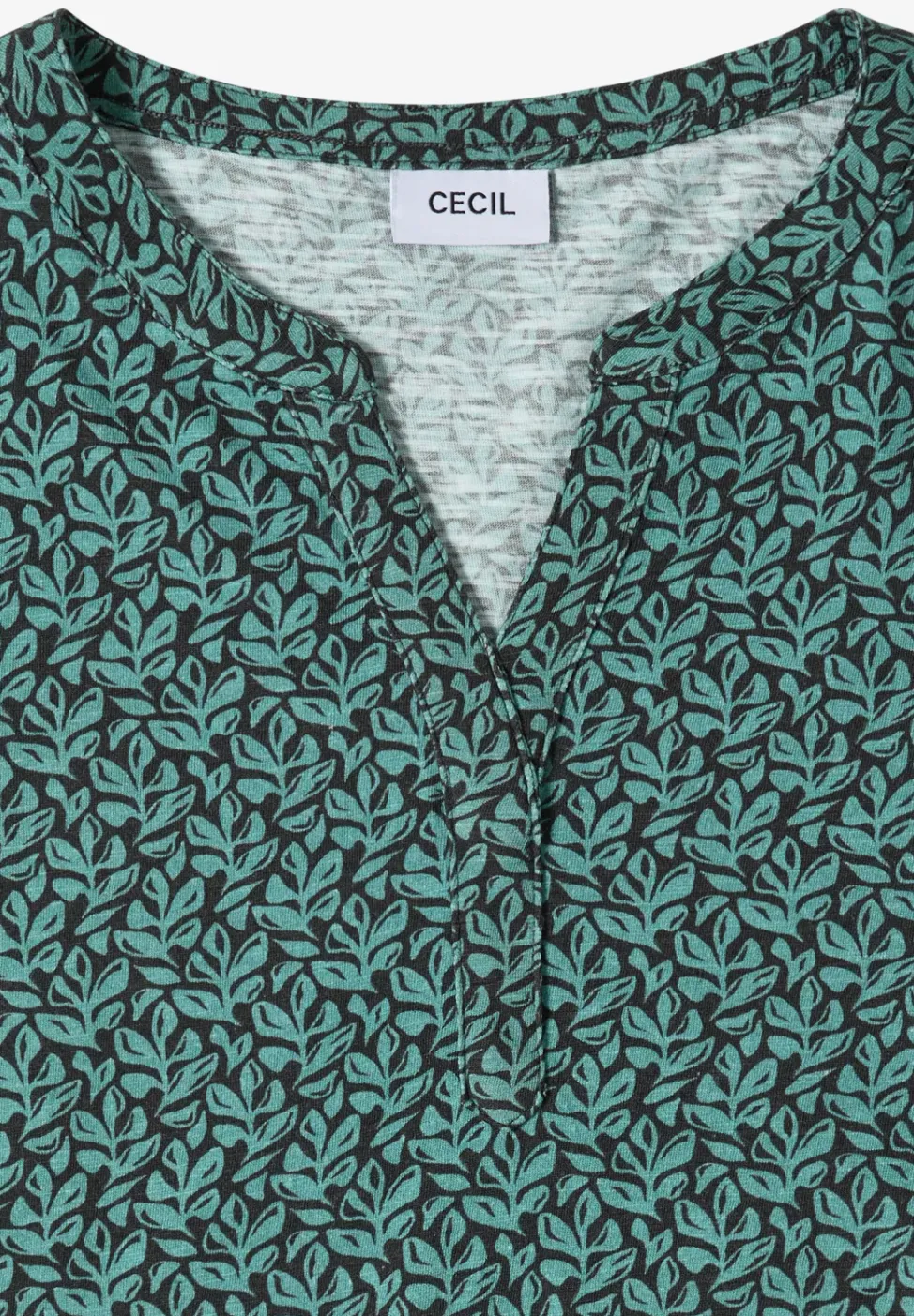 T-shirt avec split neck et imprimé