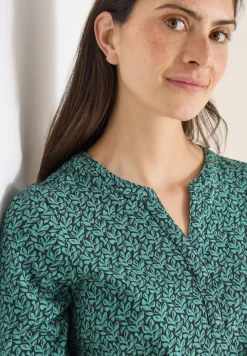 T-shirt avec split neck et imprimé
