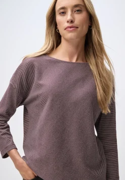 T-shirt avec structure côtelée