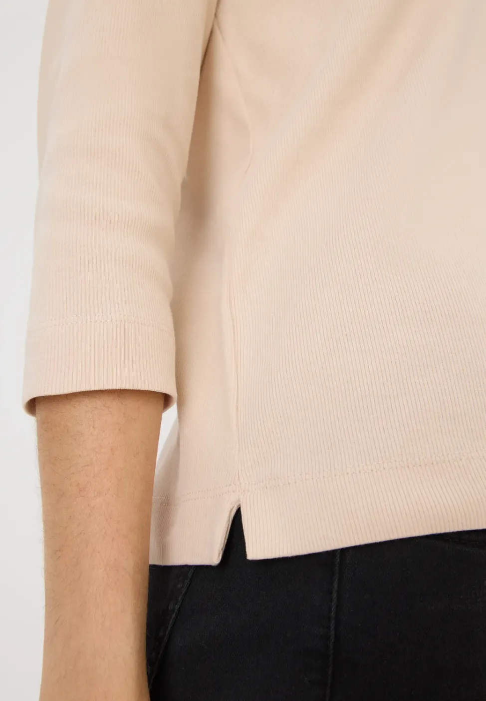 T-shirt avec structure côtelée