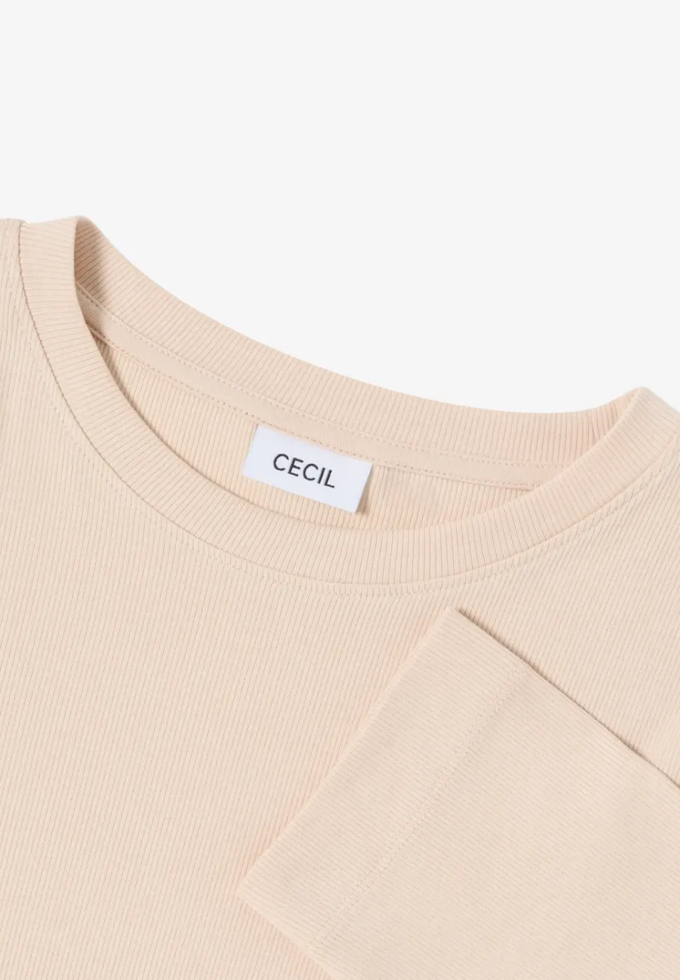T-shirt avec structure côtelée