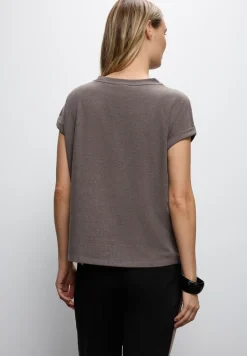T-shirt avec wording bouclé