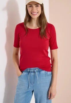 T-shirt basique à col rond en couleur unie