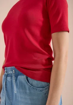 T-shirt basique à col rond en couleur unie