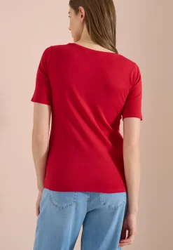 T-shirt basique à col rond en couleur unie