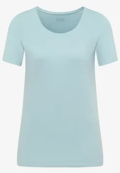 T-shirt basique à col rond en couleur unie
