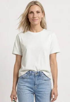 T-shirt basique à la coupe raccourcie