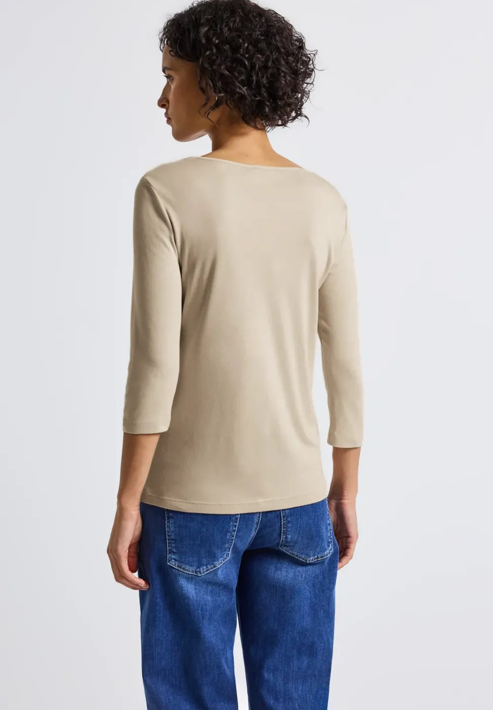 T-shirt basique à manches 3/4