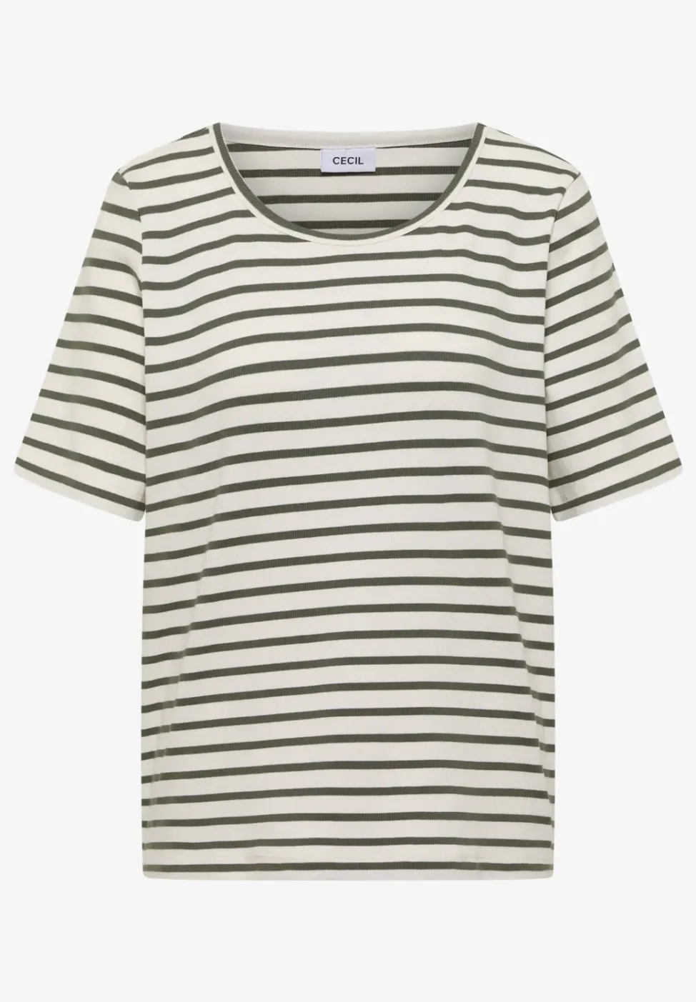 T-shirt basique à structure côtelée