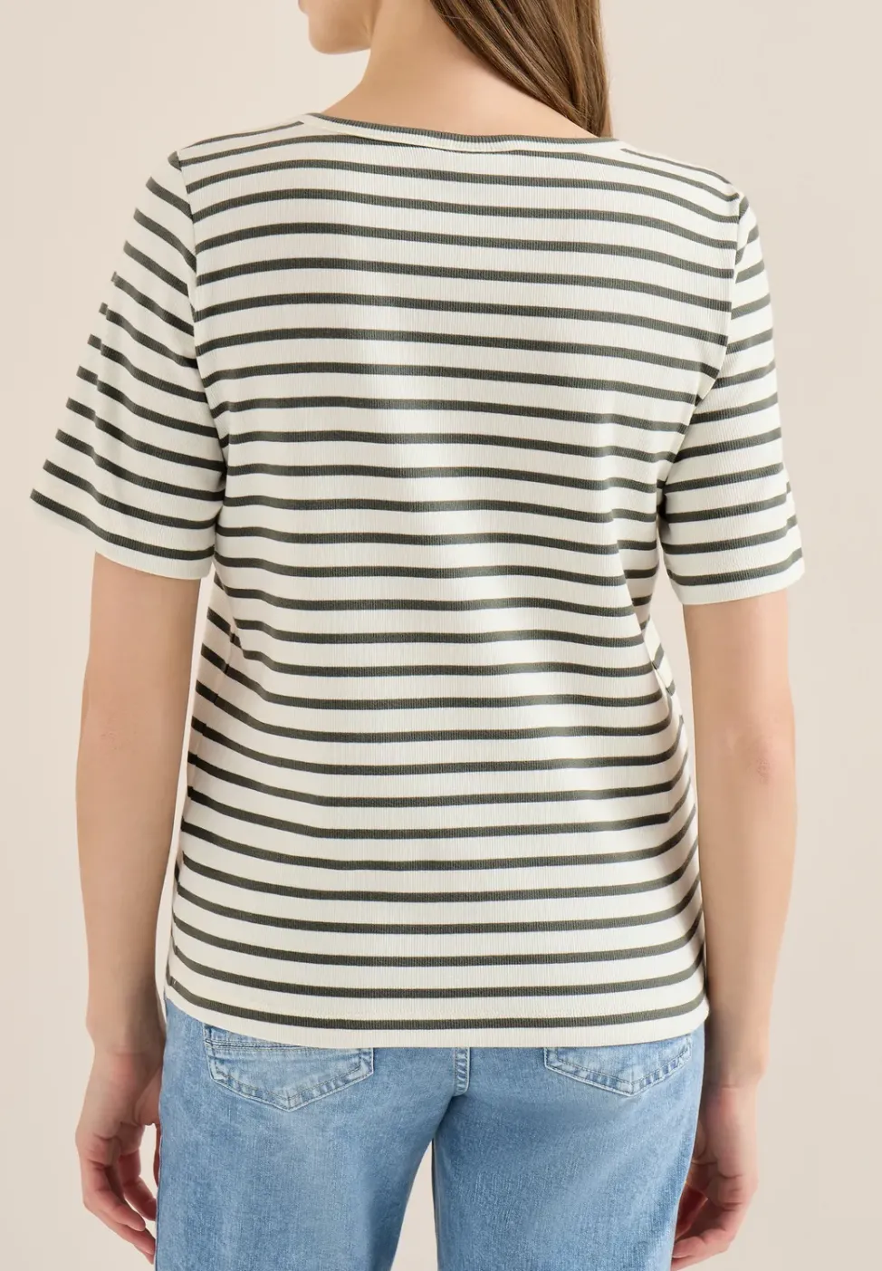 T-shirt basique à structure côtelée