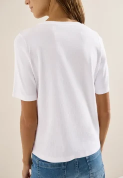 T-shirt basique à structure côtelée