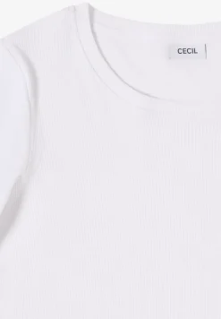 T-shirt basique à structure côtelée