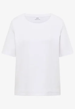 T-shirt basique à structure côtelée