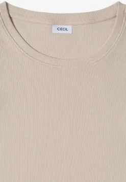 T-shirt basique à structure côtelée