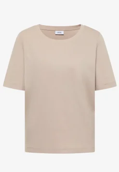 T-shirt basique à structure côtelée