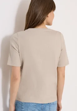 T-shirt basique à structure côtelée