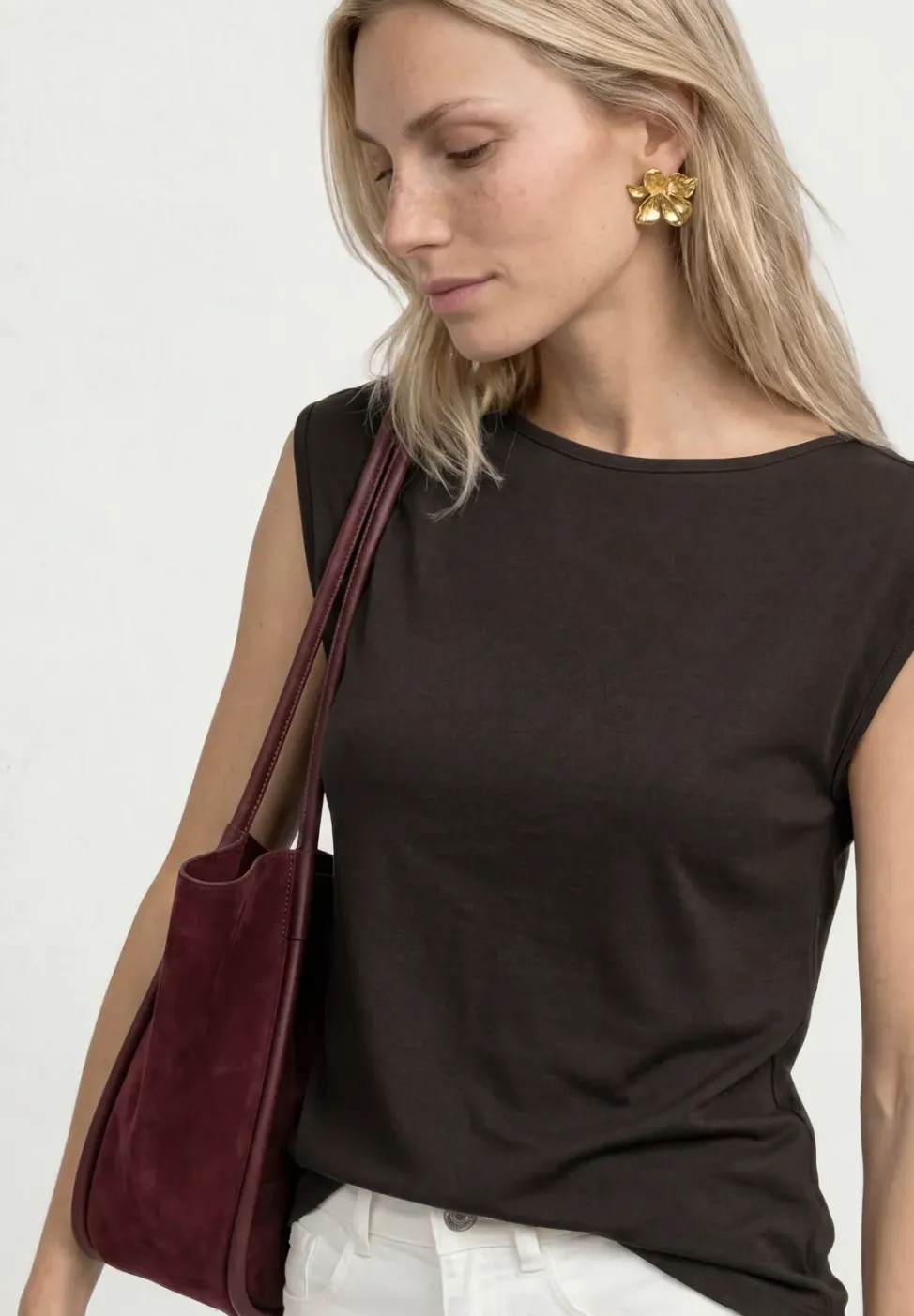 T-shirt basique avec col bateau