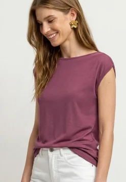 T-shirt basique avec col bateau
