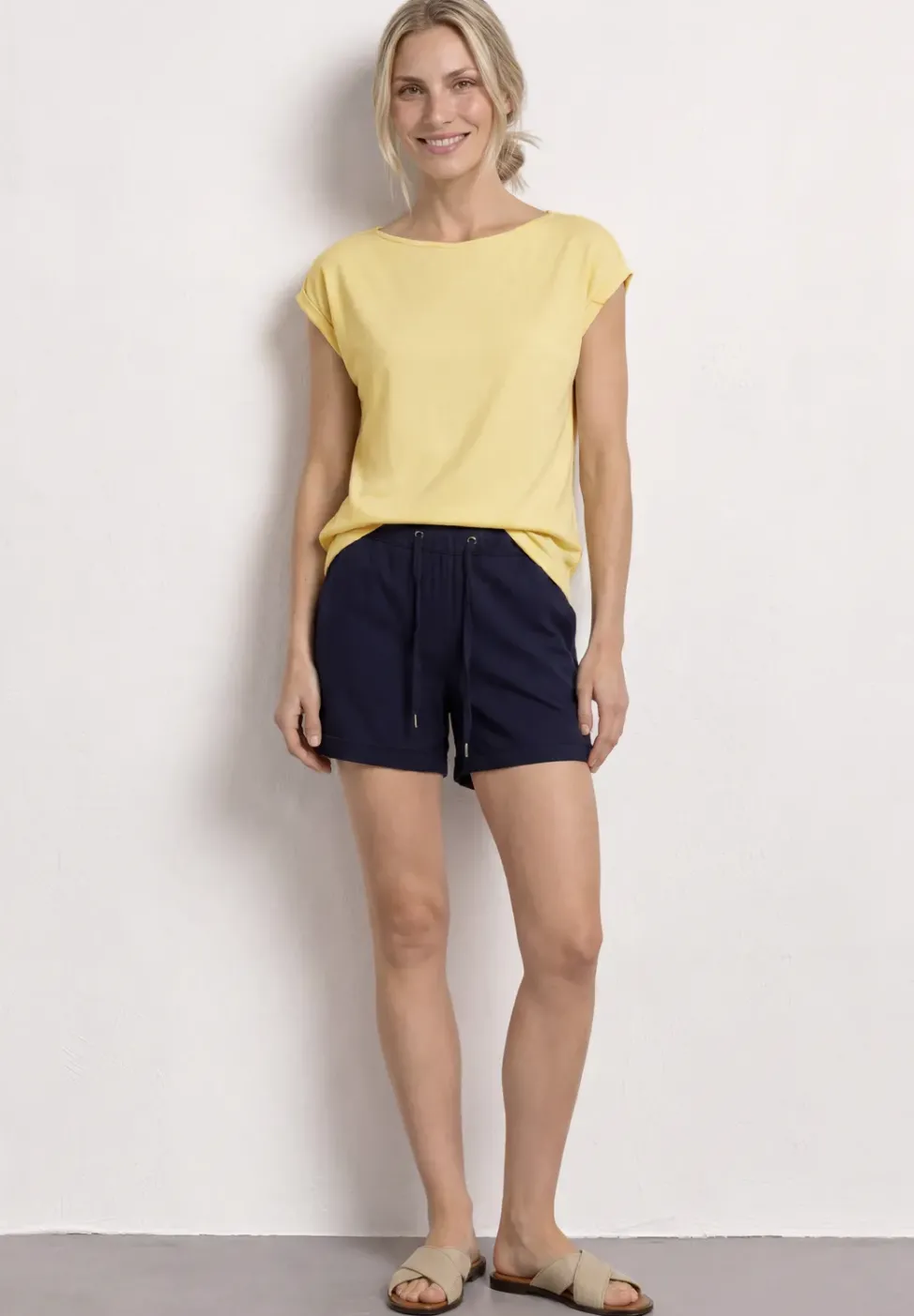 T-shirt basique avec col bateau