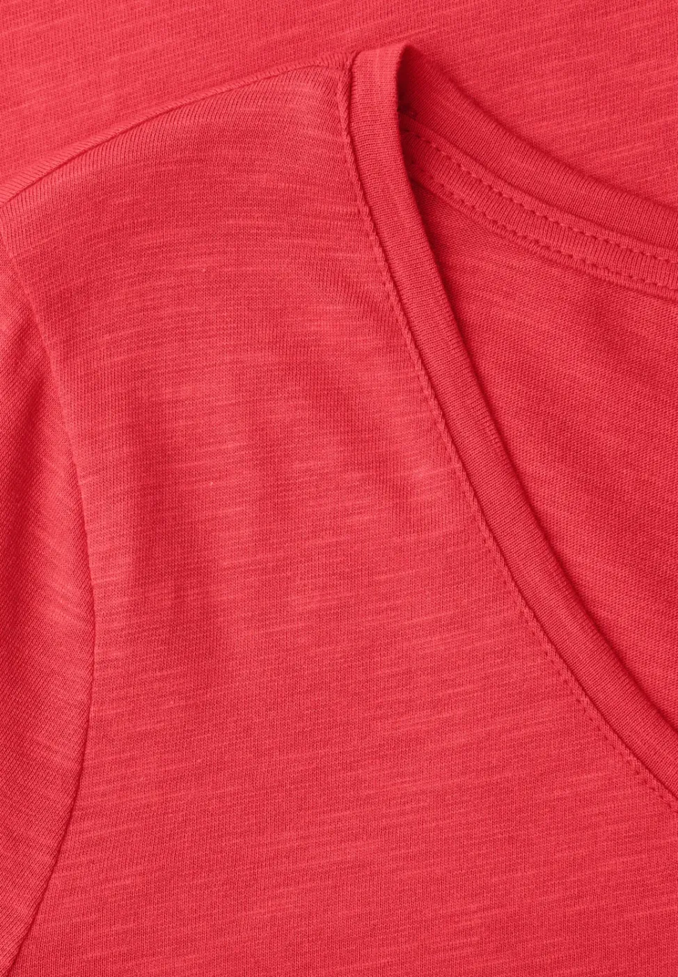 T-shirt basique avec col en V en couleur unie