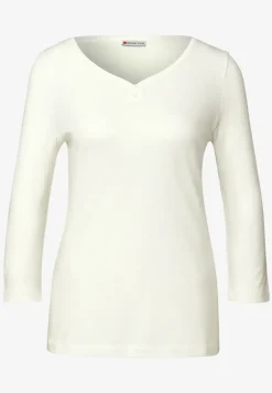 T-shirt basique avec détail de boutons