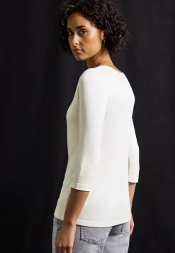 T-shirt basique avec détail de boutons