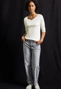 T-shirt basique avec détail de boutons