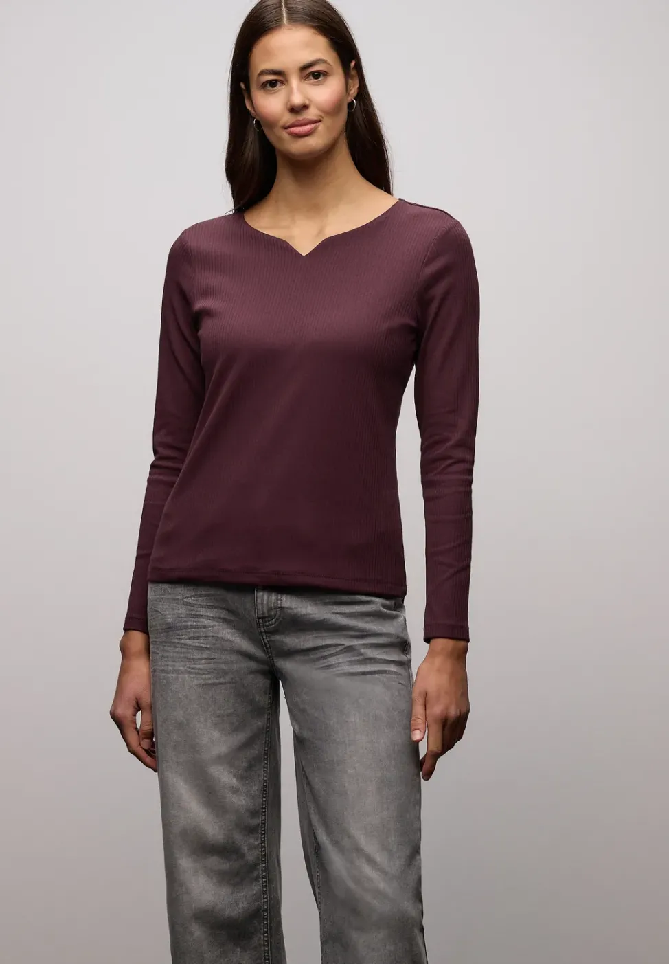 T-shirt basique avec structure côtelée