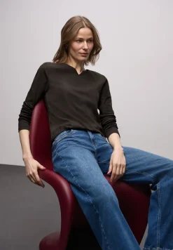 T-shirt basique avec structure côtelée