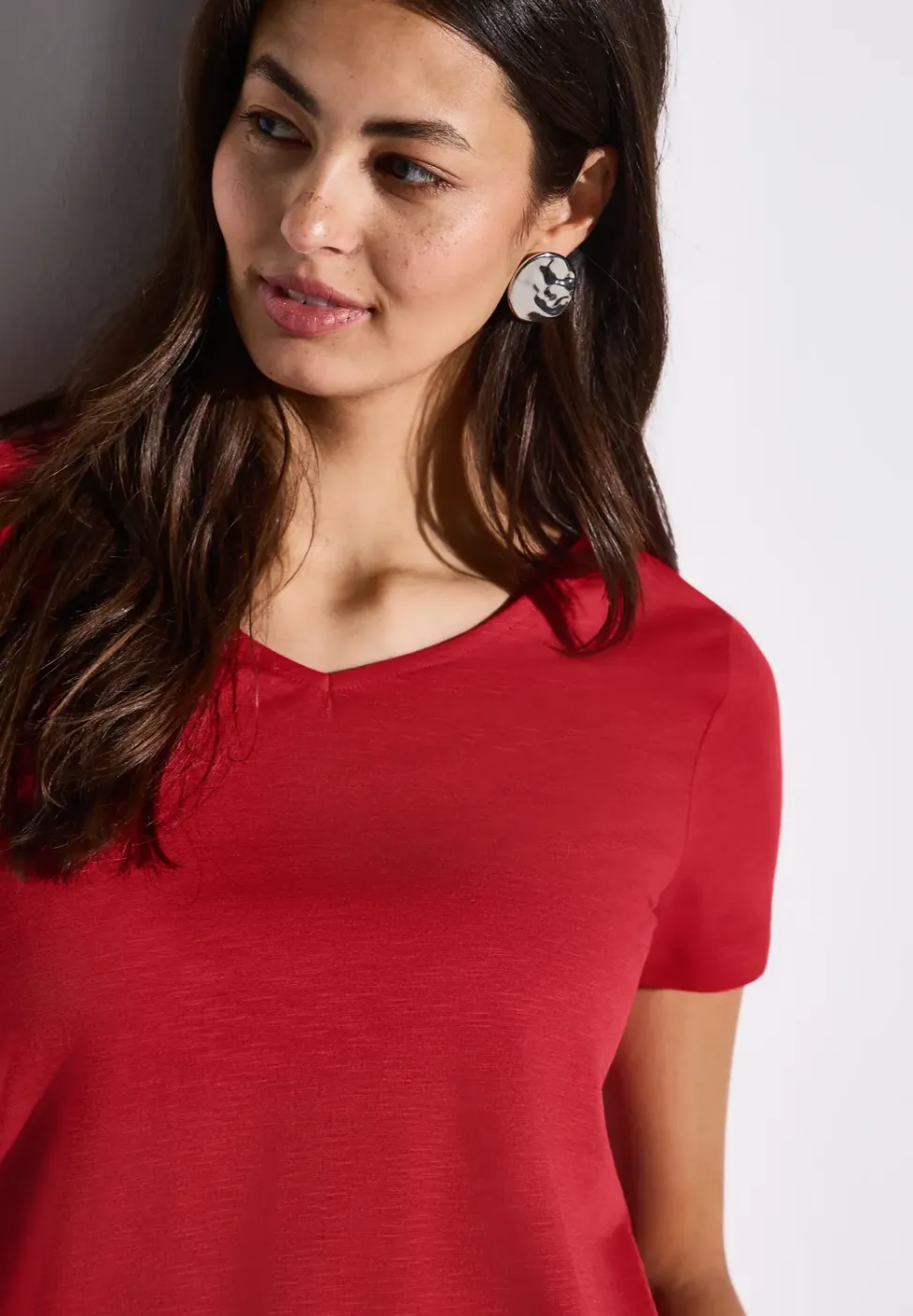 T-shirt basique en couleur unie