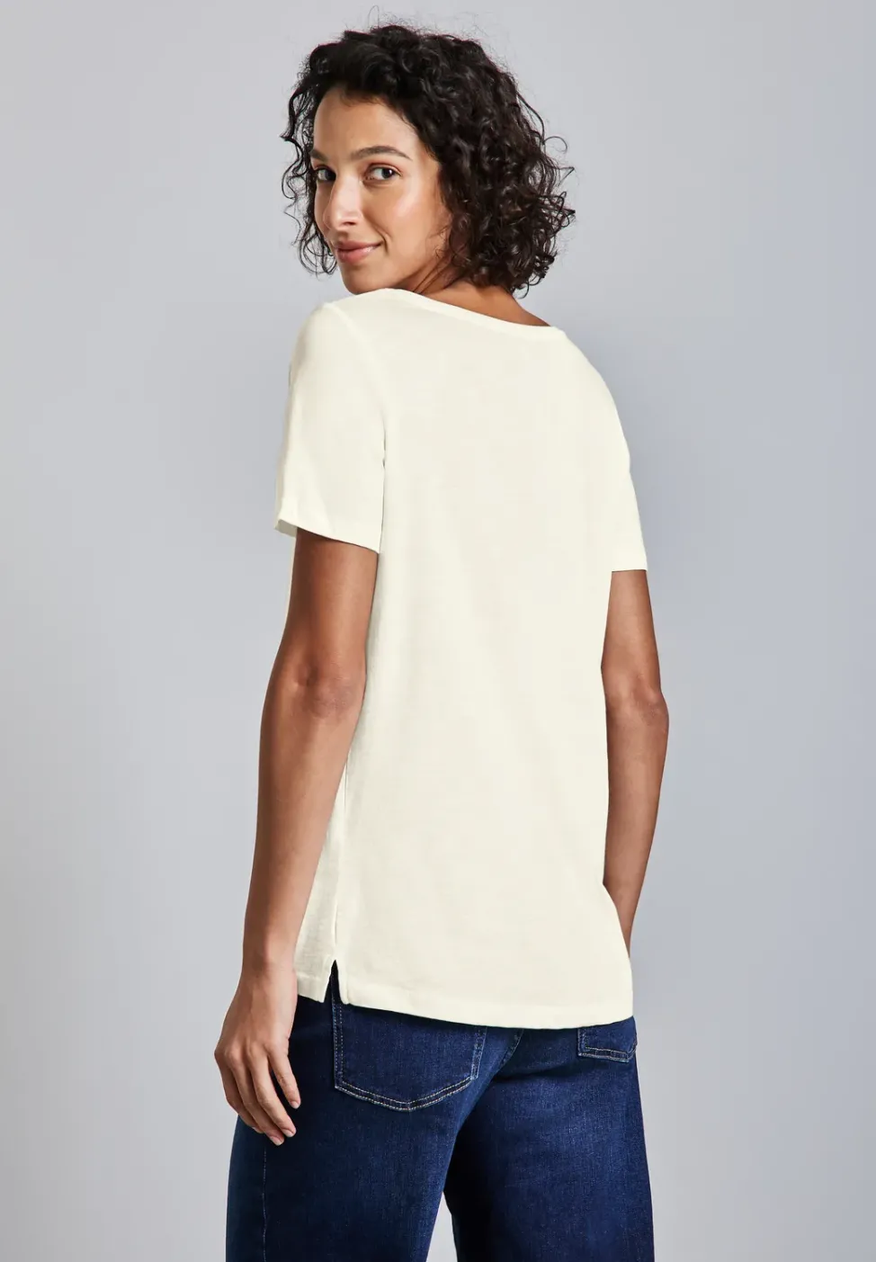 T-shirt basique en couleur unie