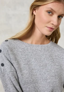 T-shirt chiné avec boutons