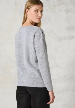 T-shirt chiné avec boutons