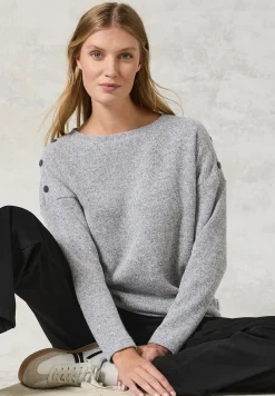 T-shirt chiné avec boutons