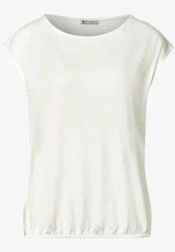 T-shirt col bateau à épaules tombantes