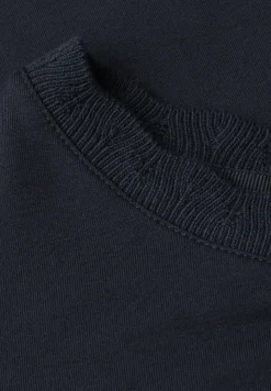 T-shirt col bateau avec bande décorative