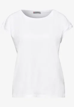T-shirt col bateau effet soyeux
