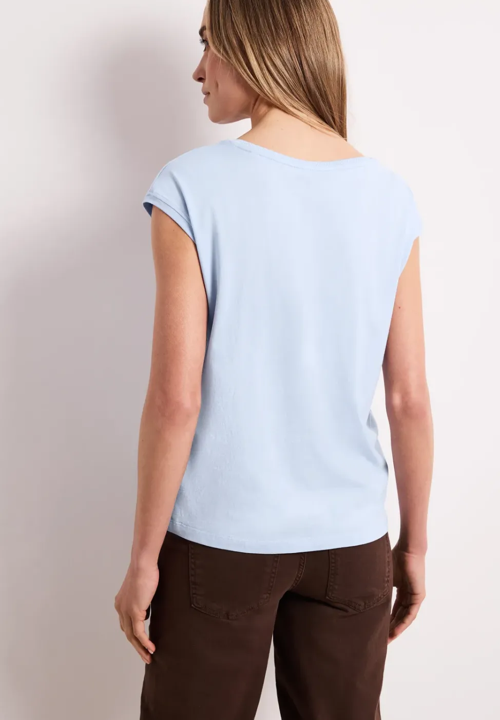 T-shirt col bateau effet soyeux
