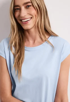 T-shirt col bateau effet soyeux