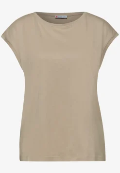 T-shirt col bateau effet soyeux