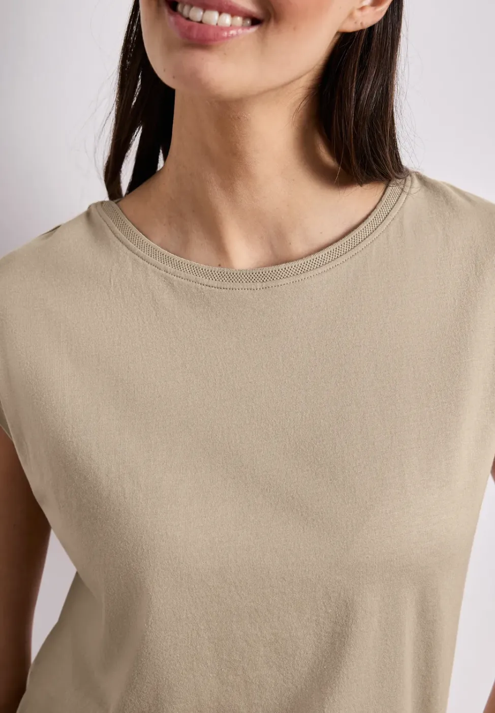 T-shirt col bateau effet soyeux