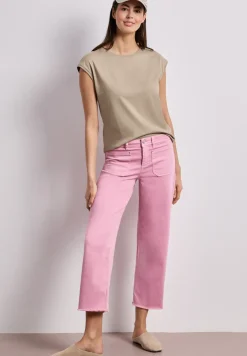 T-shirt col bateau effet soyeux