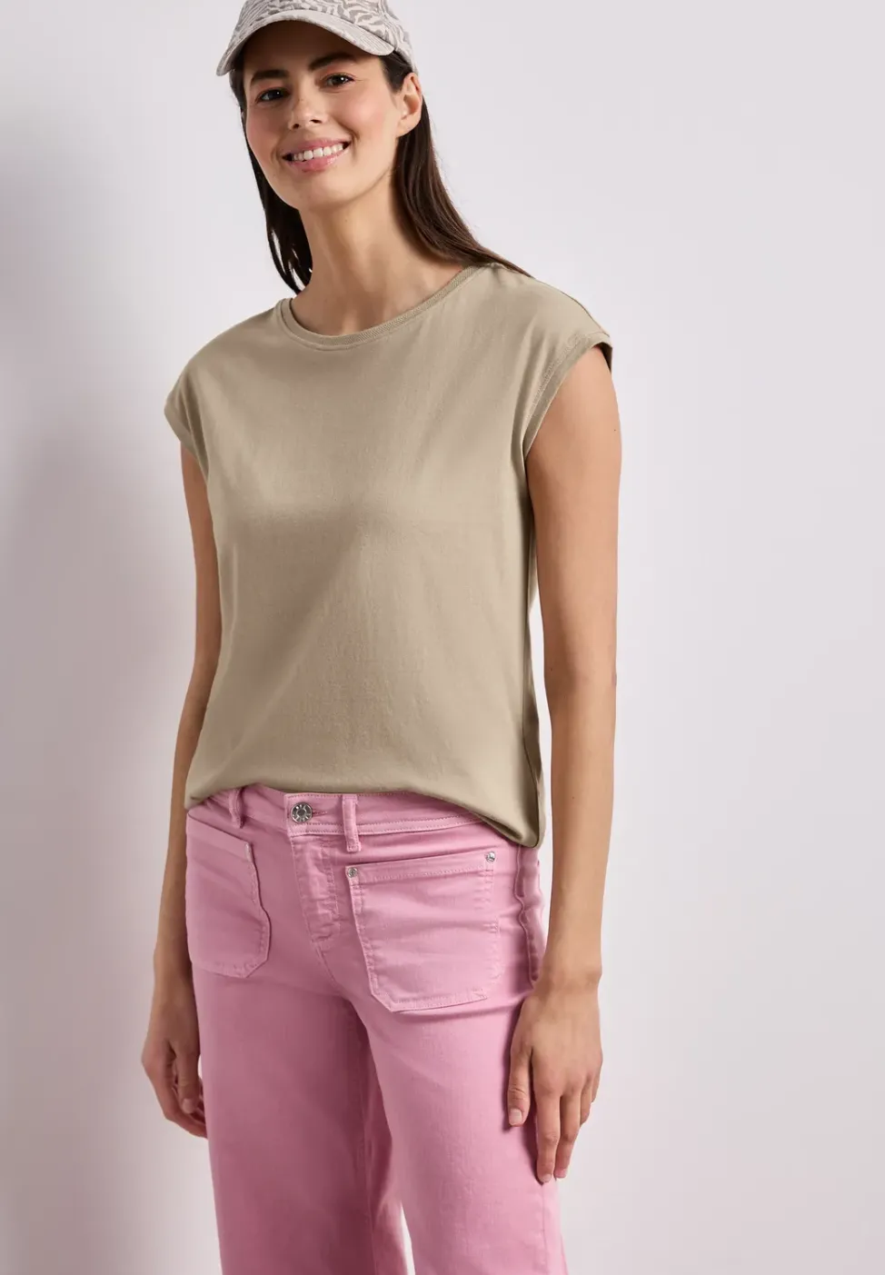 T-shirt col bateau effet soyeux