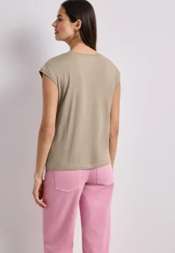 T-shirt col bateau effet soyeux