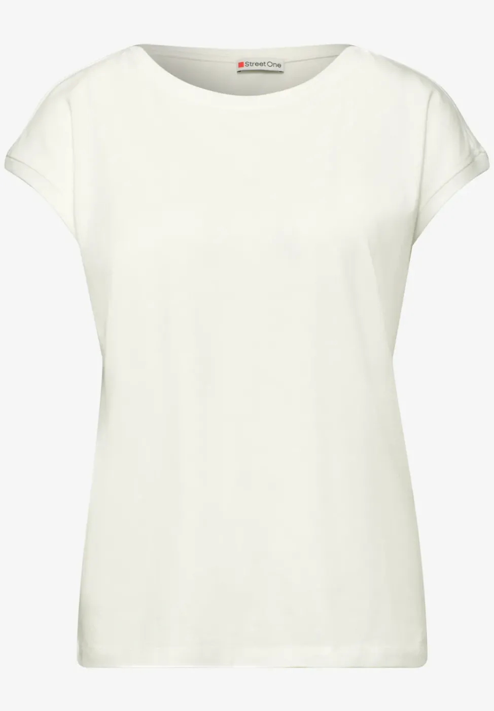 T-shirt col bateau effet soyeux