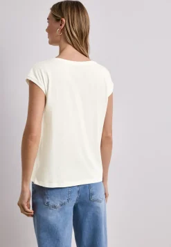 T-shirt col bateau effet soyeux