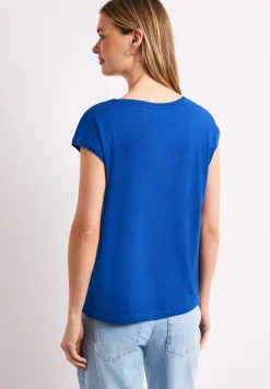 T-shirt col bateau effet soyeux